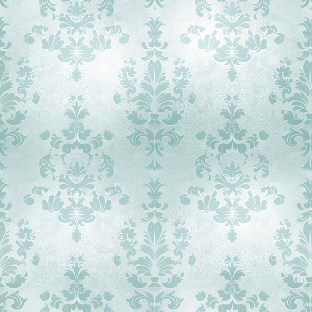 Foto un papel tapiz floral azul y verde con un diseño floral