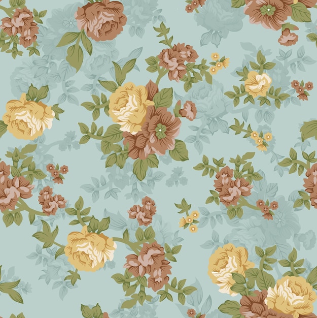 un papel tapiz floral con flores amarillas y rosadas