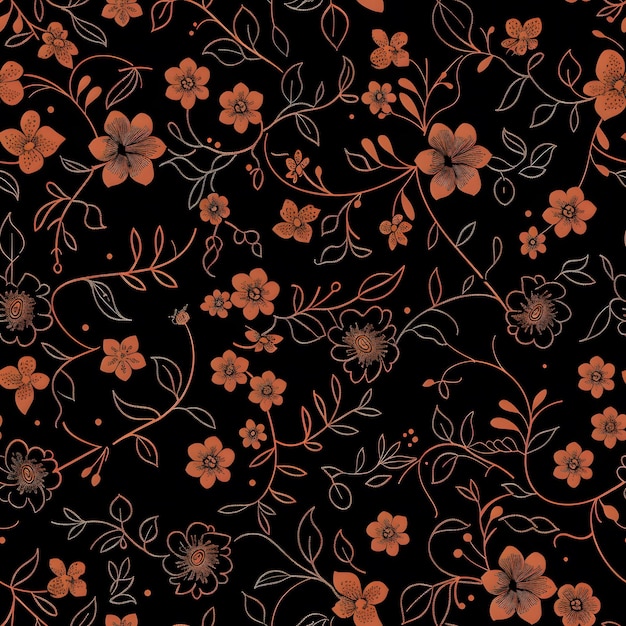 papel tapiz floral con patrón de flores de época
