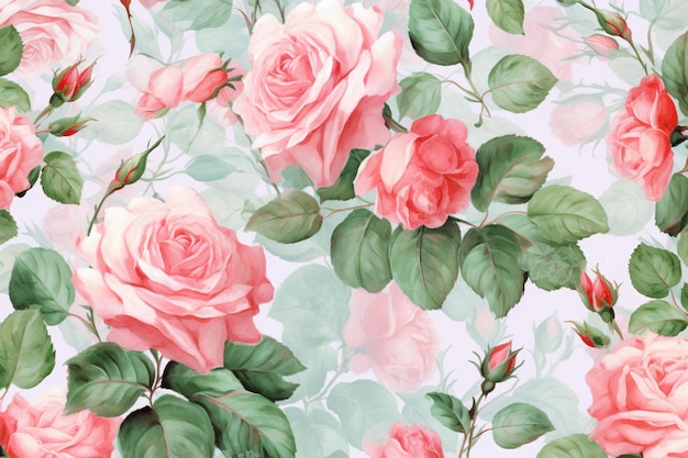 Un papel tapiz floral que dice 'rosas'