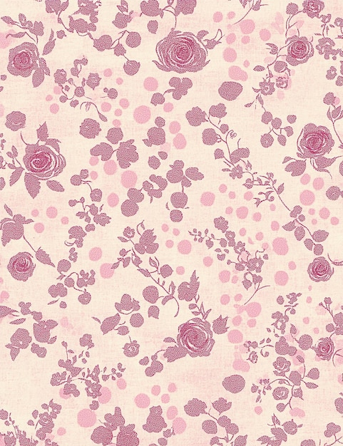 un papel tapiz floral rosado con unas pocas flores rosadas