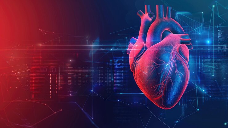 papel tapiz de fondo de atención médica con forma de corazón y futurista