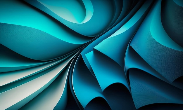 Papel tapiz de fondo azul abstracto de textura de velos de ondas Composición de formas dinámicas