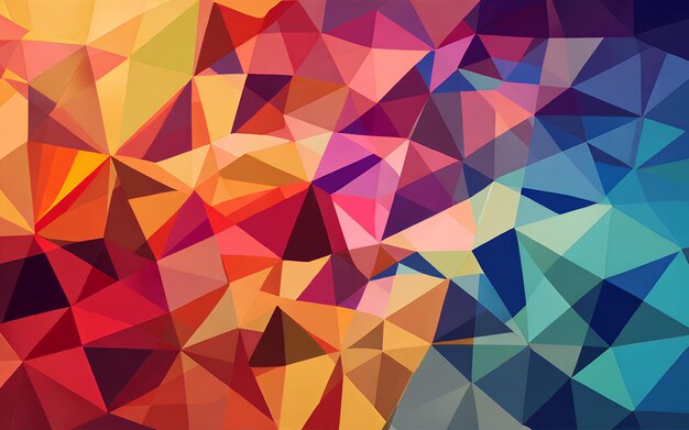 Foto papel tapiz de fondo de estilo 3d de colores triangulares de ia generativa