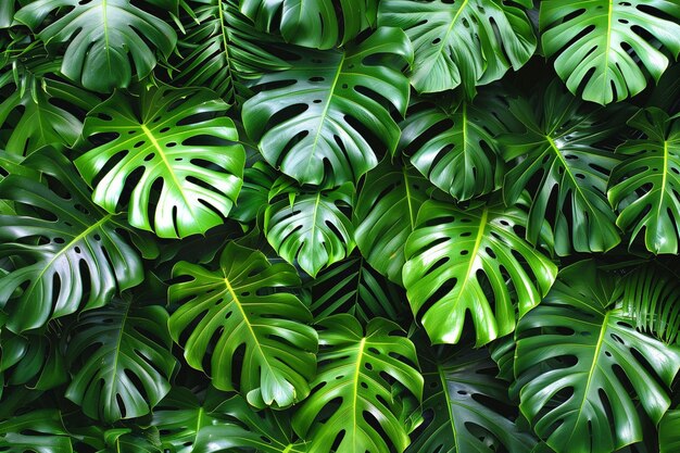 El papel tapiz de fondo de la naturaleza verde de Monstera