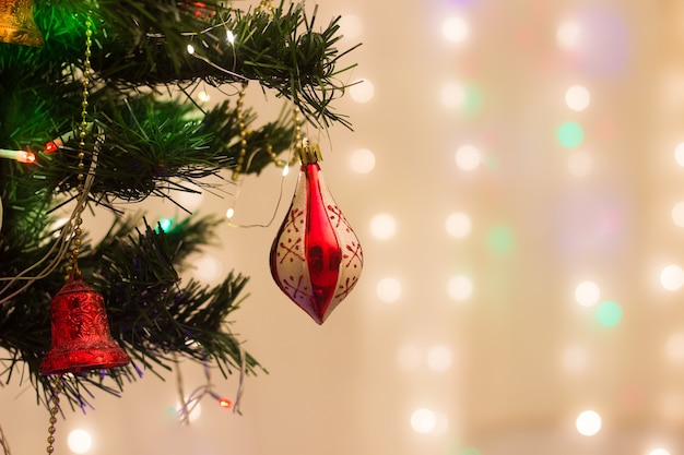 Papel tapiz de fondo de Navidad y año nuevo colorido o plantilla para diseño con espacio de copia para tex