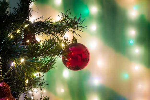 Foto papel tapiz de fondo de navidad y año nuevo colorido o plantilla para diseño con espacio de copia para texto