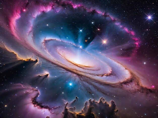 Foto el papel tapiz de la galaxia