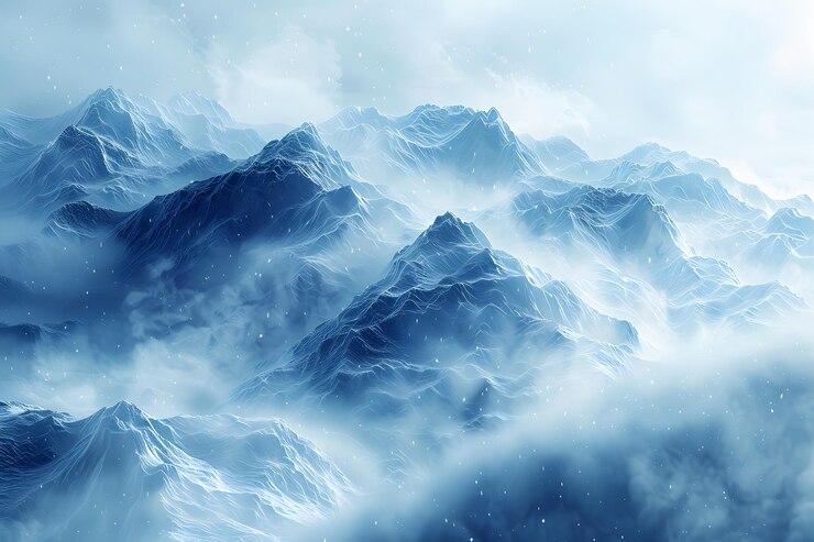 un papel tapiz de icebergs y el cielo