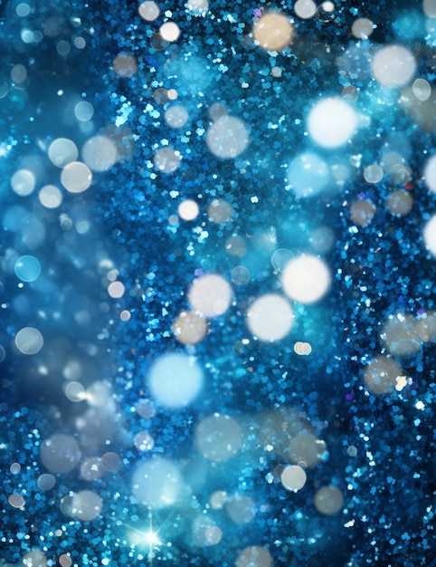 El papel tapiz de las luces de bokeh azul dorado