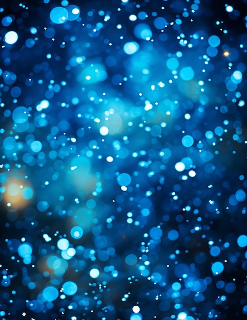 Foto el papel tapiz de las luces de bokeh azul dorado