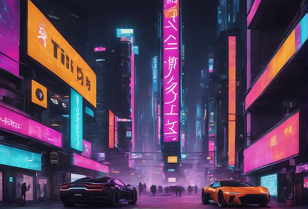 papel tapiz de luz de neón cyberpunk