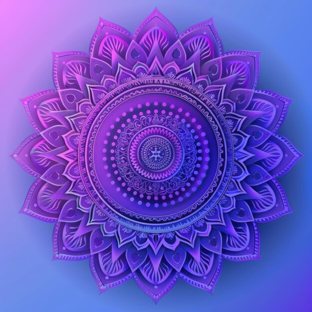 Foto papel tapiz de mandala indio en gradiente de color