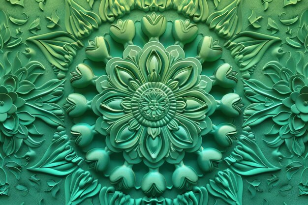 Papel tapiz de mandala indio en gradiente de color