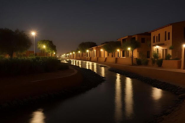 Foto papel tapiz natural de hermoso escenario ultra realista casa y vista urbana