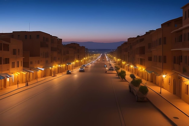 Foto papel tapiz natural de hermoso escenario ultra realista casa y vista urbana