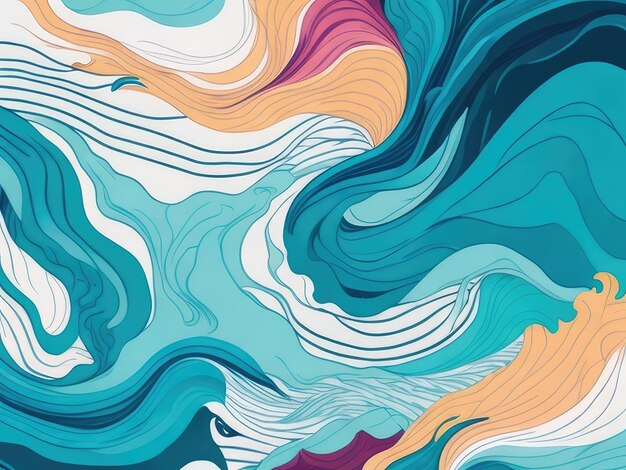 Papel tapiz de ondas abstractas y coloridas