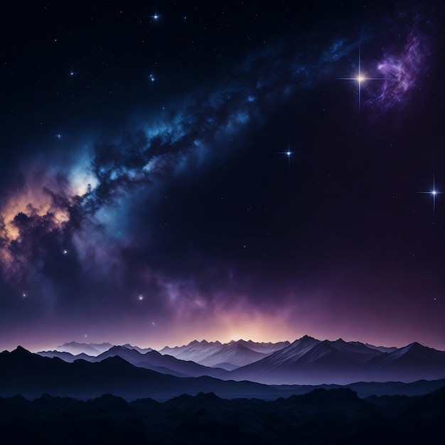 Papel tapiz paisaje de estrellas espaciales