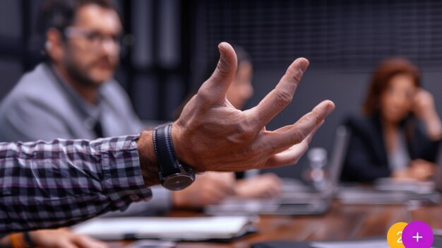 Foto el papel tapiz de una presentación del director ejecutivo