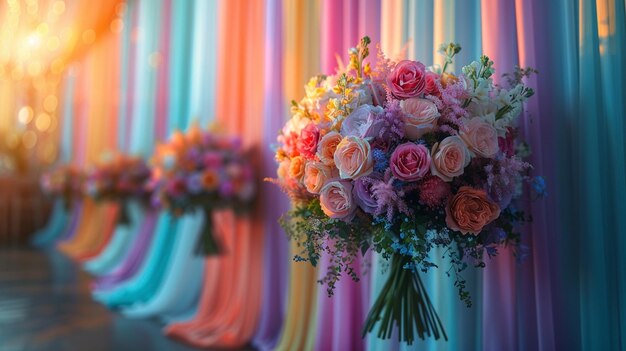 Foto papel tapiz de recepción de las corrientes de arco iris pastel