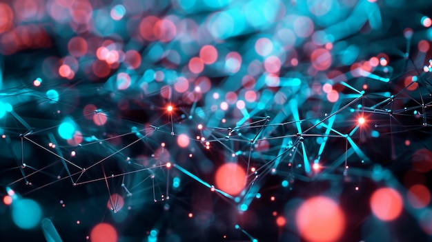 papel tapiz de tecnología abstracta oscura con inteligencia artificial y tecnología de conectividad de datos