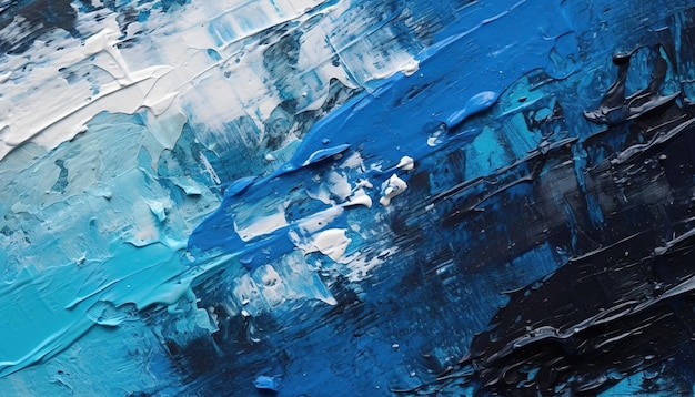 papel tapiz de textura de pintura al óleo abstracta con pinceladas blancas azules y negras valores contrastantes