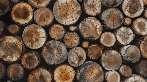Papel tapiz de troncos de madera IA generativa