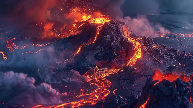 papel tapiz de volcán