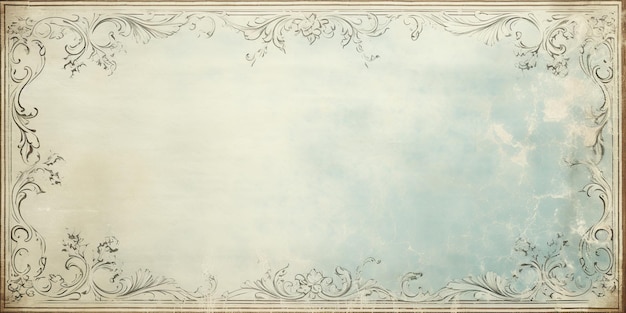 Foto papel texturizado antiguo retro rústico antiguo con marco de ornamento rústico victoriano