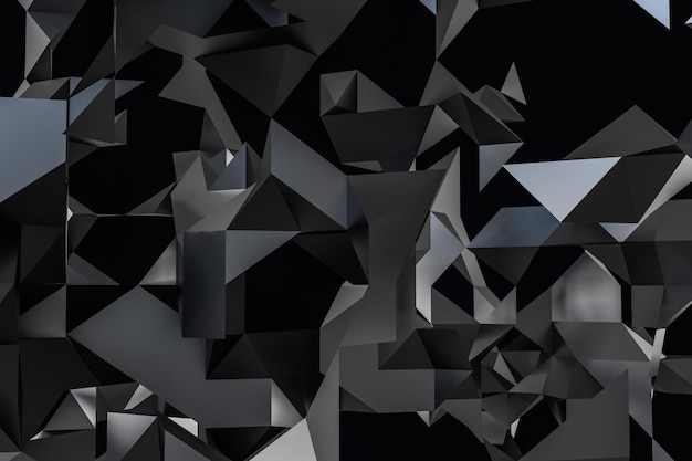 Papel triangular con formas creativas renderización en 3D
