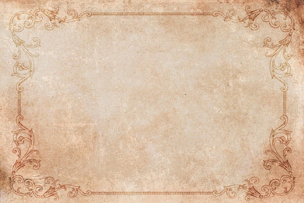 Papel velho com fundo de moldura elegante