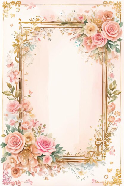 Foto papel vintage para scrapbooking con marcos de flores y mariposas.