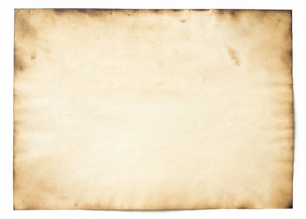 papel vintage velho envelhecido ou textura sobre fundo branco