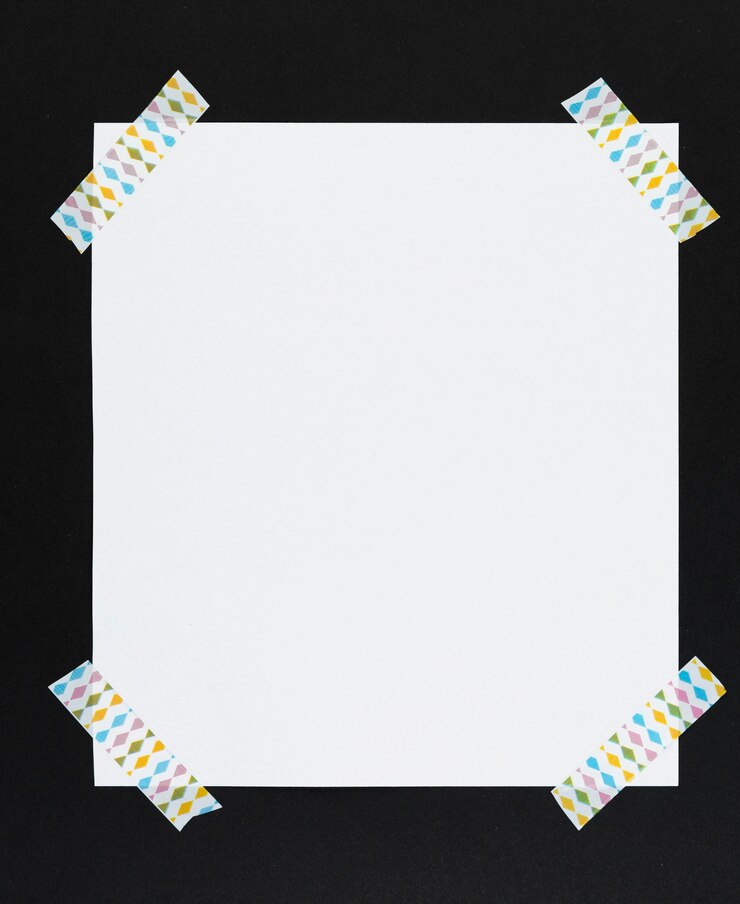 Foto papel de vista superior con pegatinas