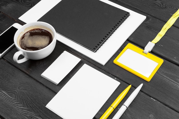 Papelaria corporativa em branco definido. Branding