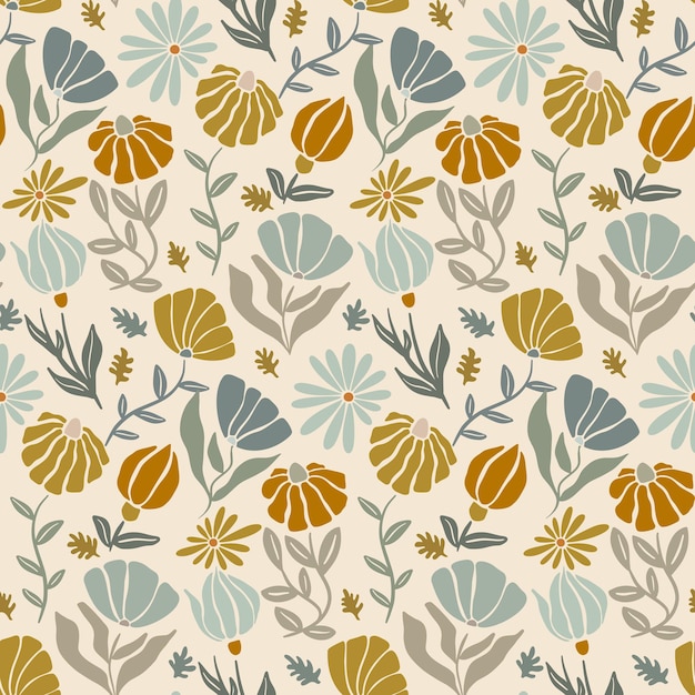 Papeles con estampado digital floral retro