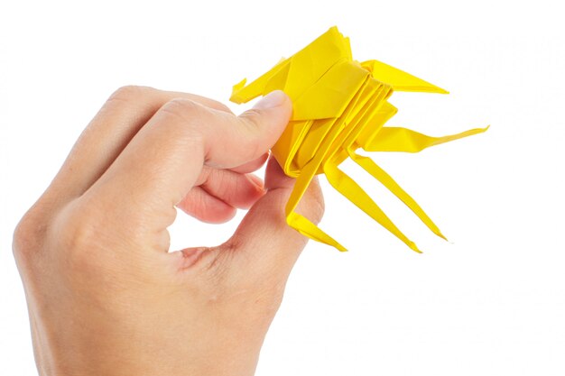 Papeles de origami de cerca