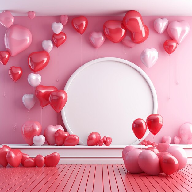 Foto papeles de pared de globos para el día de san valentín