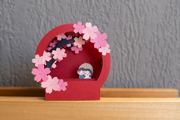 PaperCraft – Kirschblütenpaar