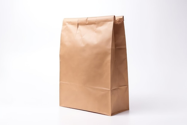 Papierbeutel für die Lieferung von Lebensmitteln ein umweltfreundliches Paket, das von KI erzeugt wurde