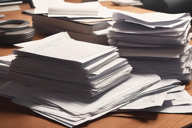 Papierdokumente auf dem Schreibtisch im BüroPapierdokumente auf dem Schreibtisch im Büro