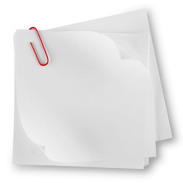Papierstapel für Notizen mit Cliphintergrund