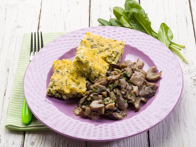 Papilla integral con champiñón