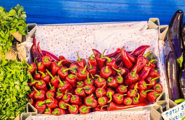 Paprika am Marktstand gefunden