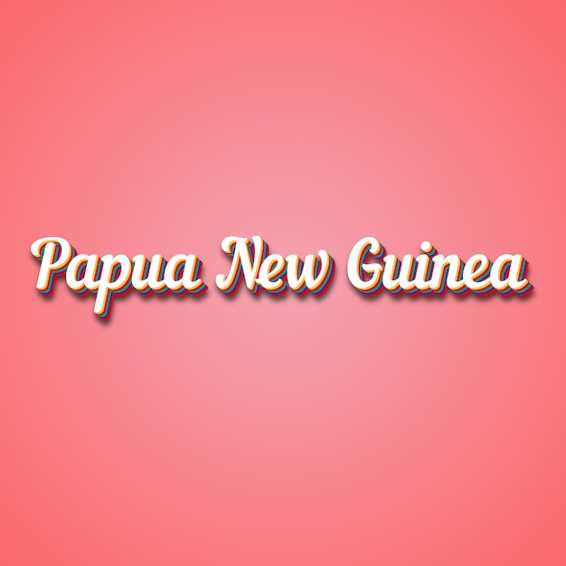Papua Nova Guiné Efeito de texto Foto Imagem legal