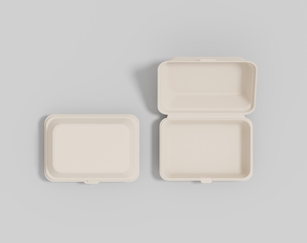 Paquete de alimentos cuadrados ecológicos representación 3d ilustración 3d