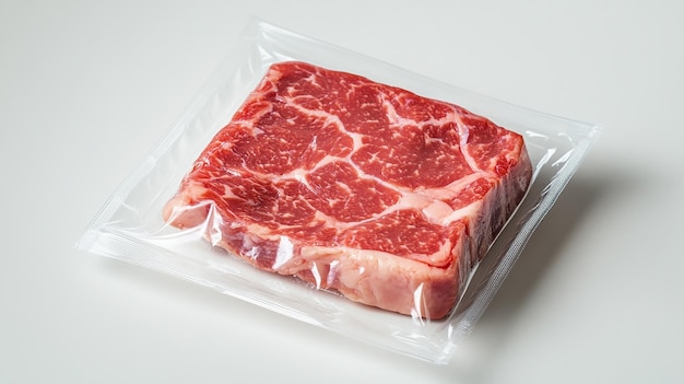 un paquete de carne de res está abierto con una etiqueta que dice carne de res