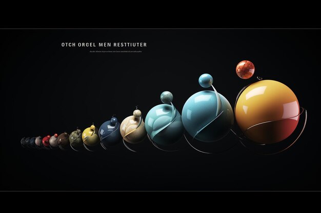 Foto paquete de diseño de presentación de d esferas modernas