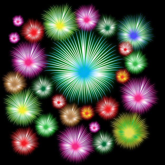 Foto paquete de explosión de sol estrella explosión fuego diseño floral textura de color vector eps mandala