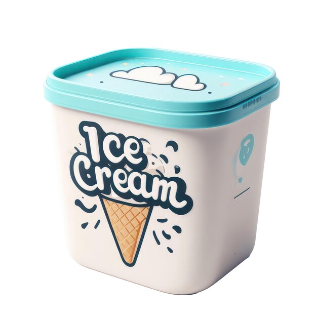 Foto paquete de helado aislado sobre un fondo blanco transparente